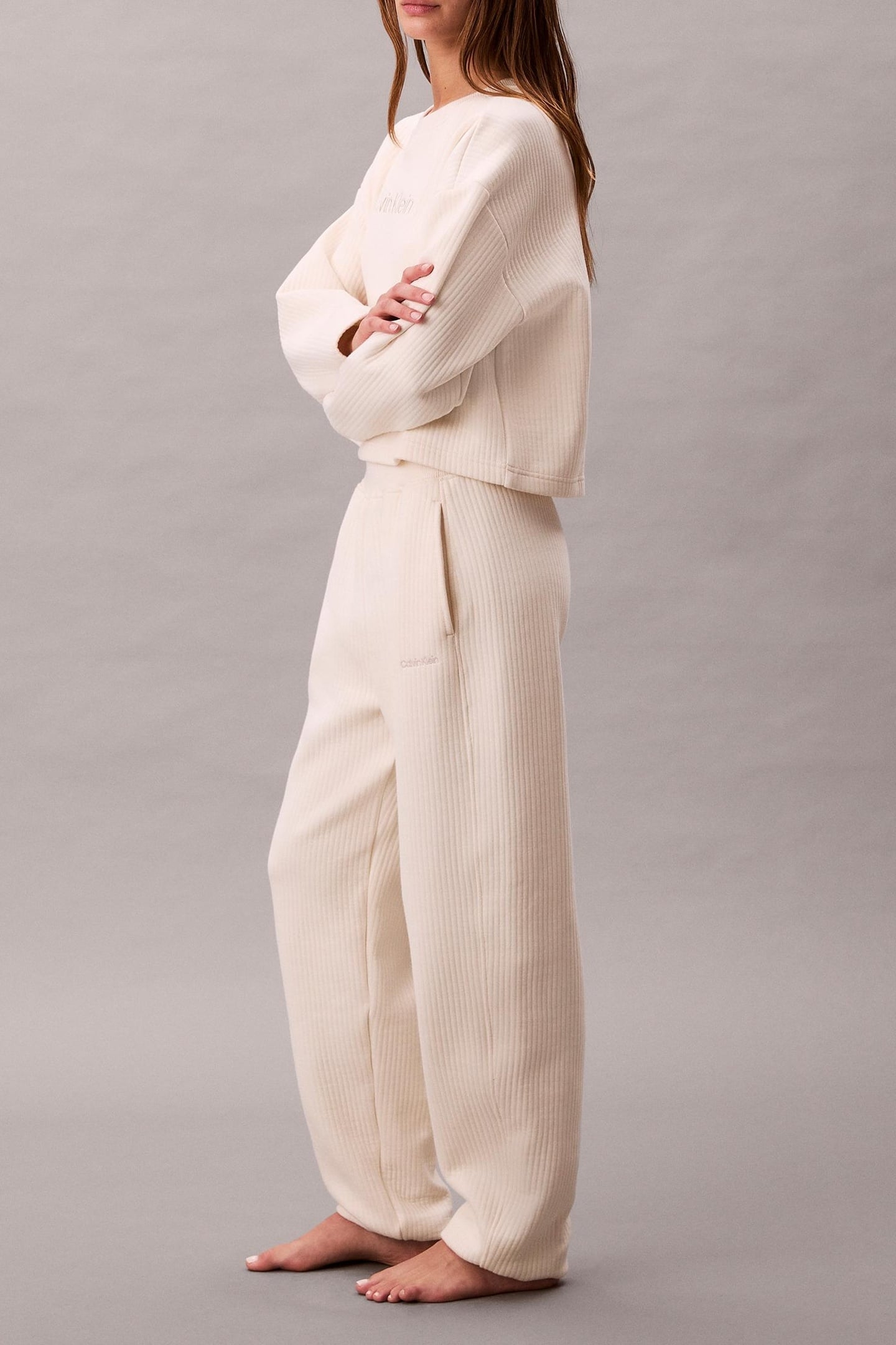 QUILTED JOGGER IVORY 3