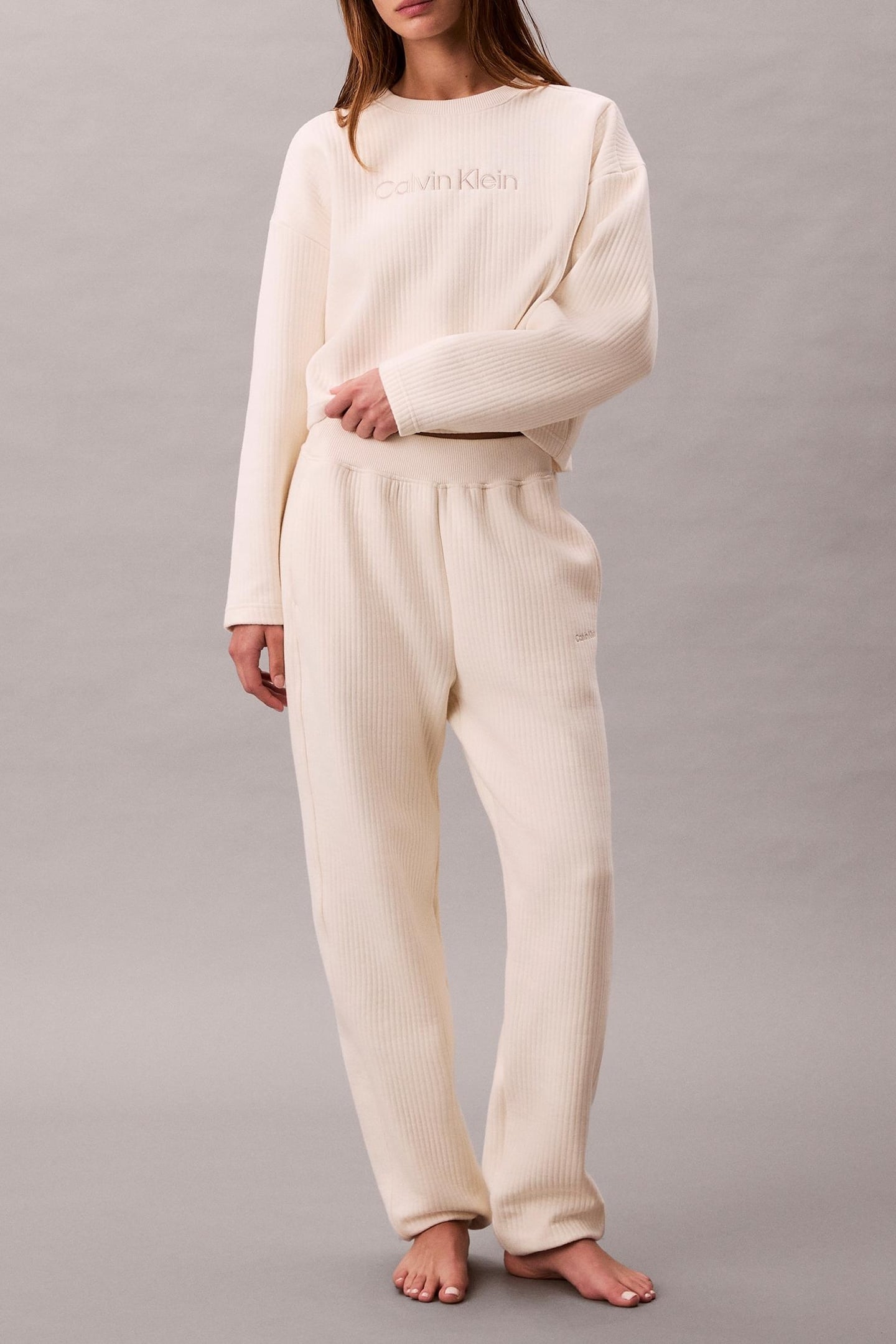 QUILTED JOGGER IVORY 1