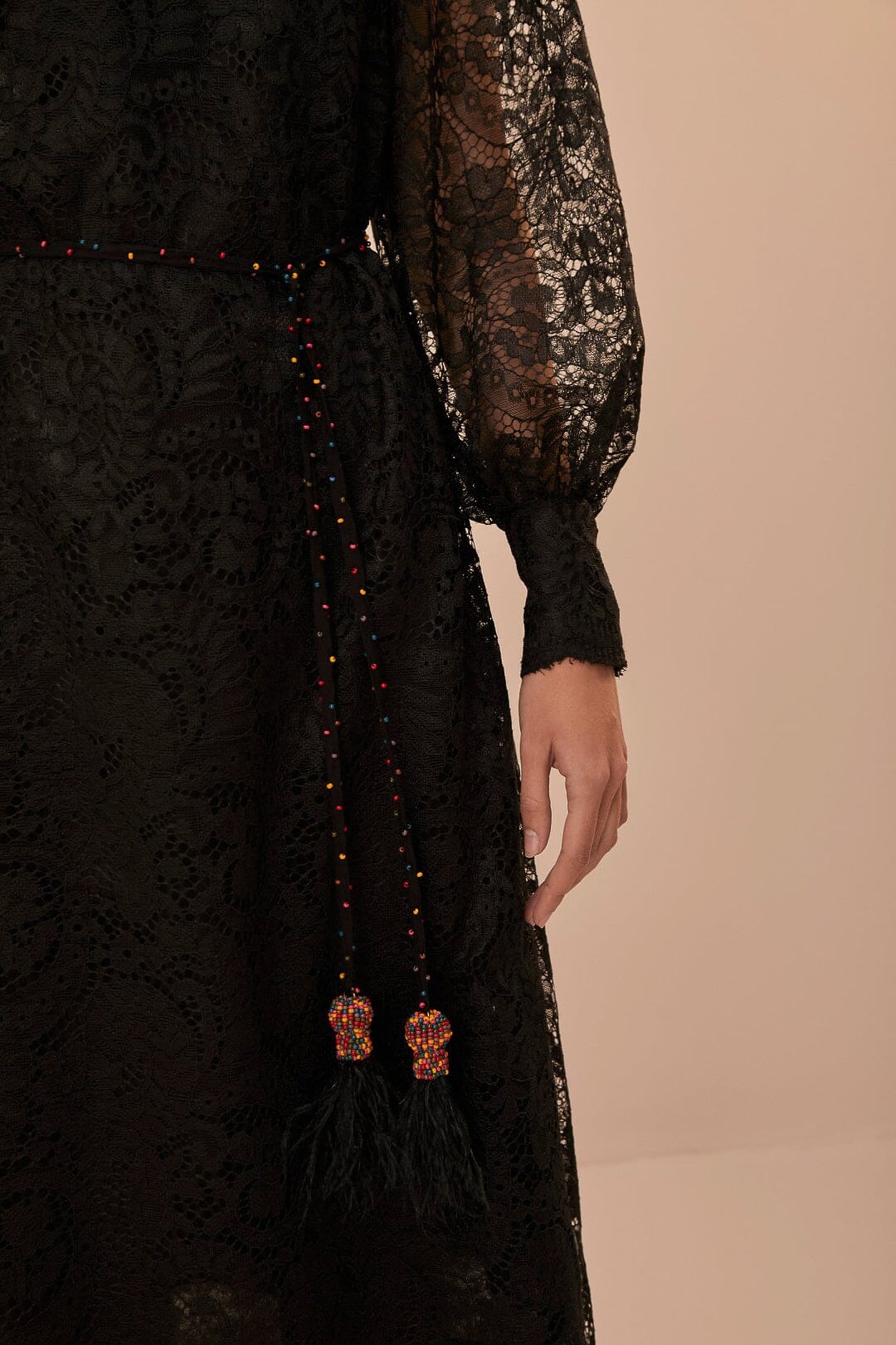 LACE BLACK MIDI DRESS 4