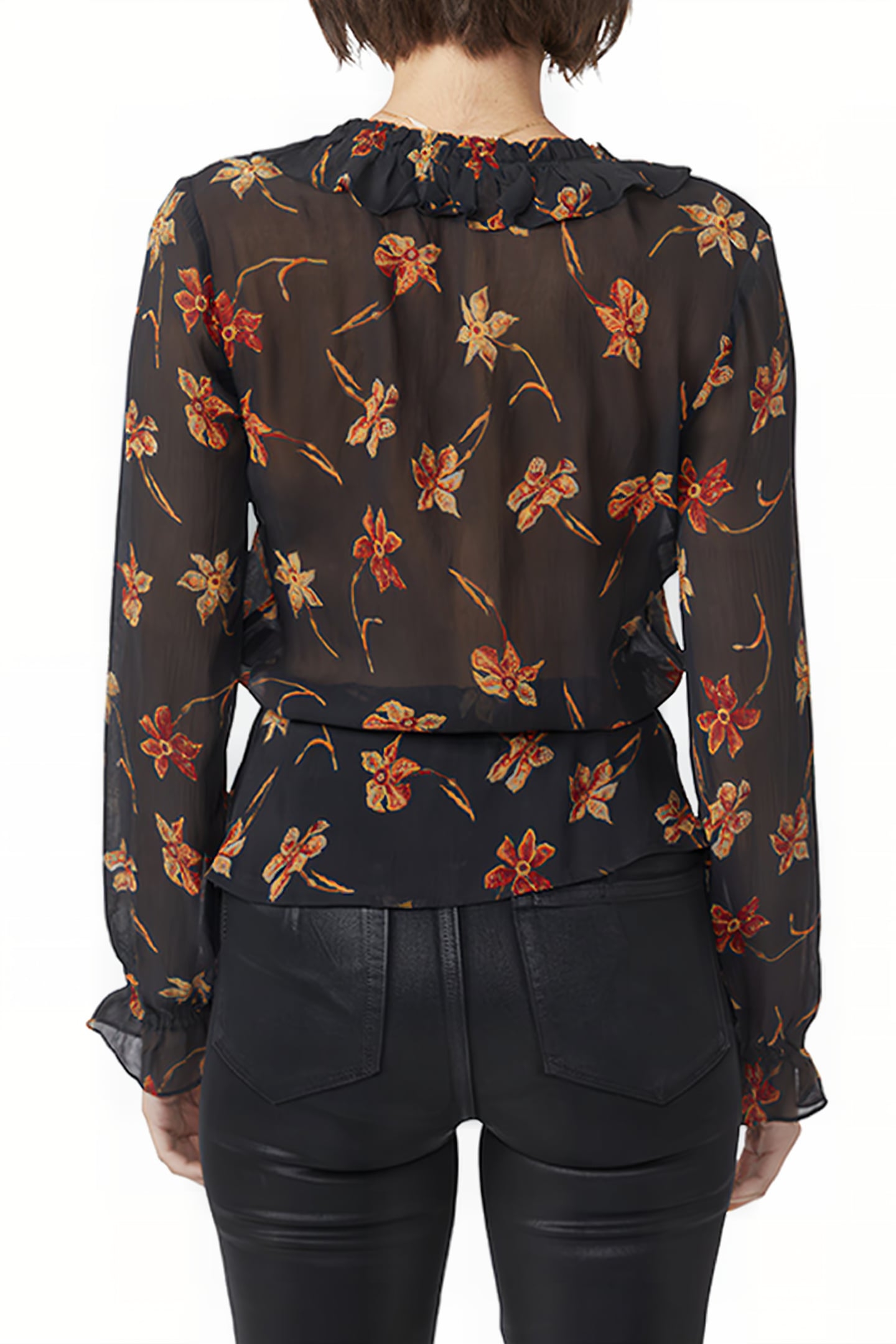 NATHALIE BLOUSE BLACK MULTI 2