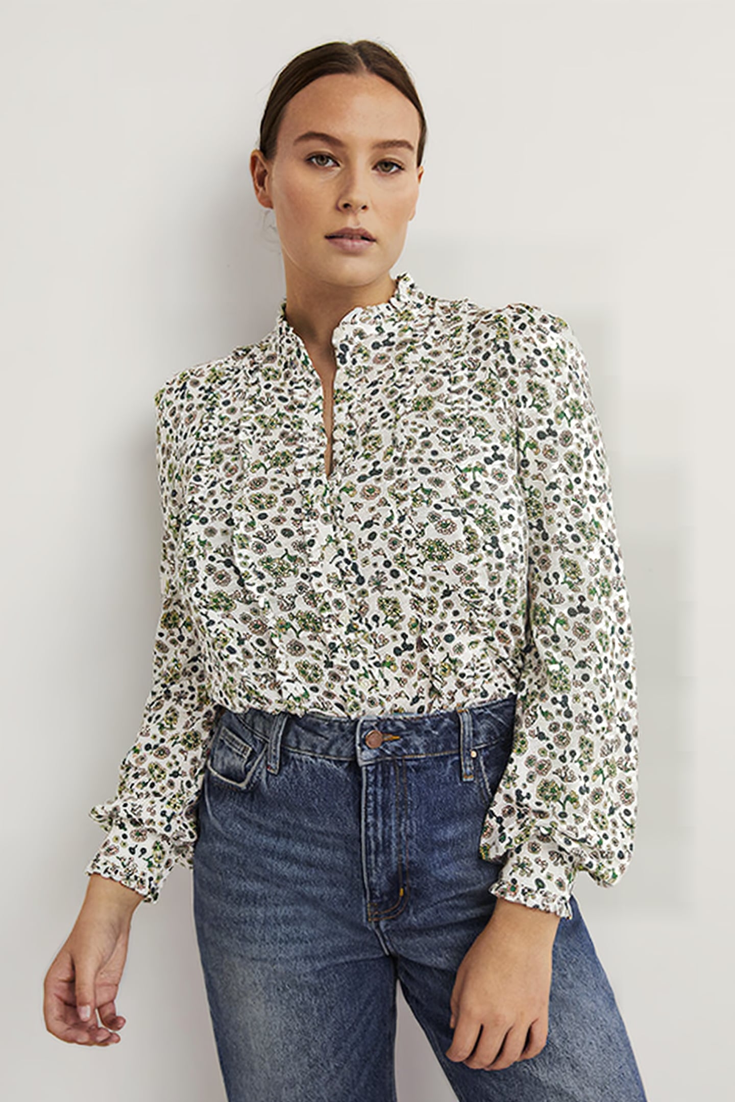 RUFFLE JERSEY SHIRT IVO 1