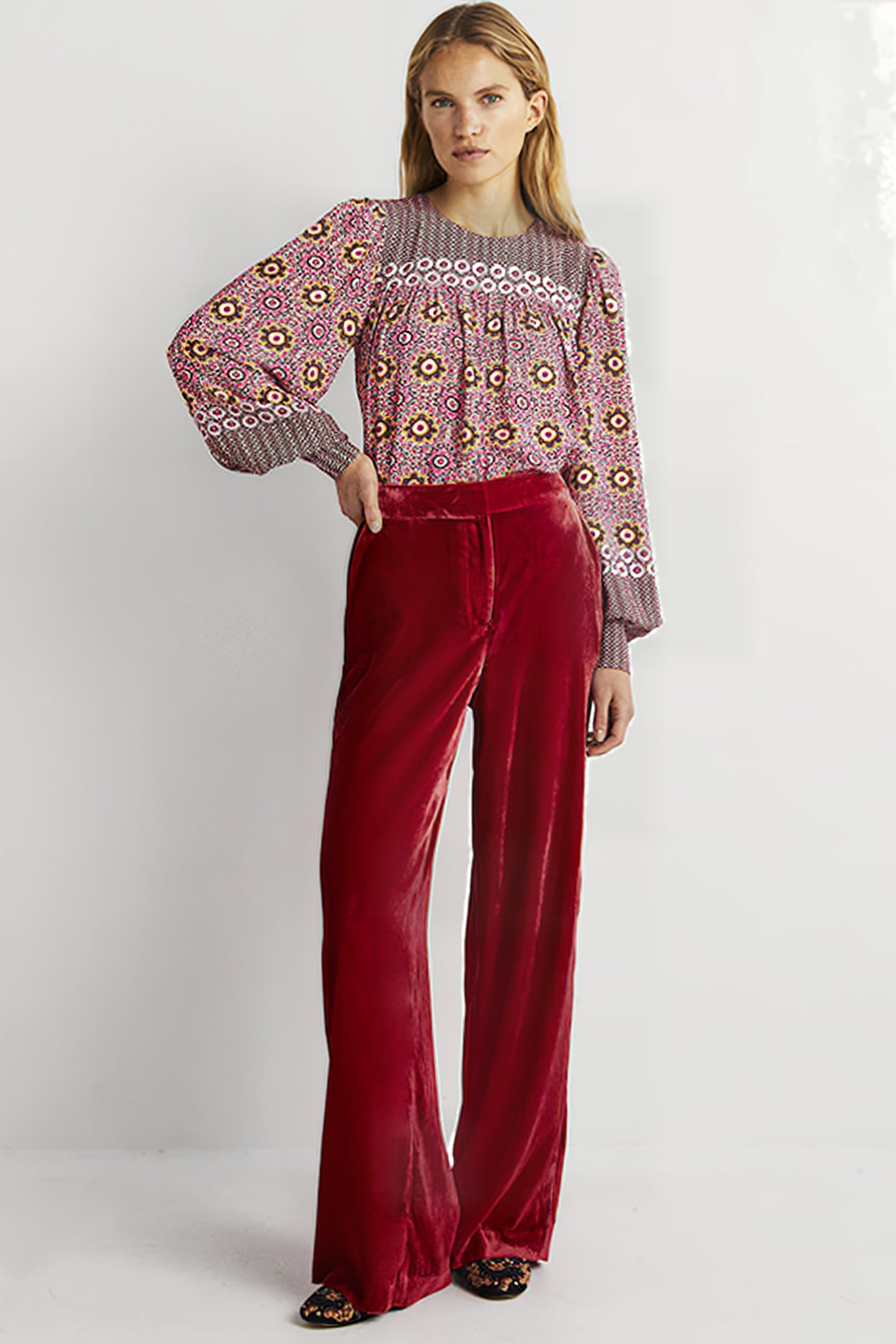 PRINTED YOKE DETAIL TOP PNK 4