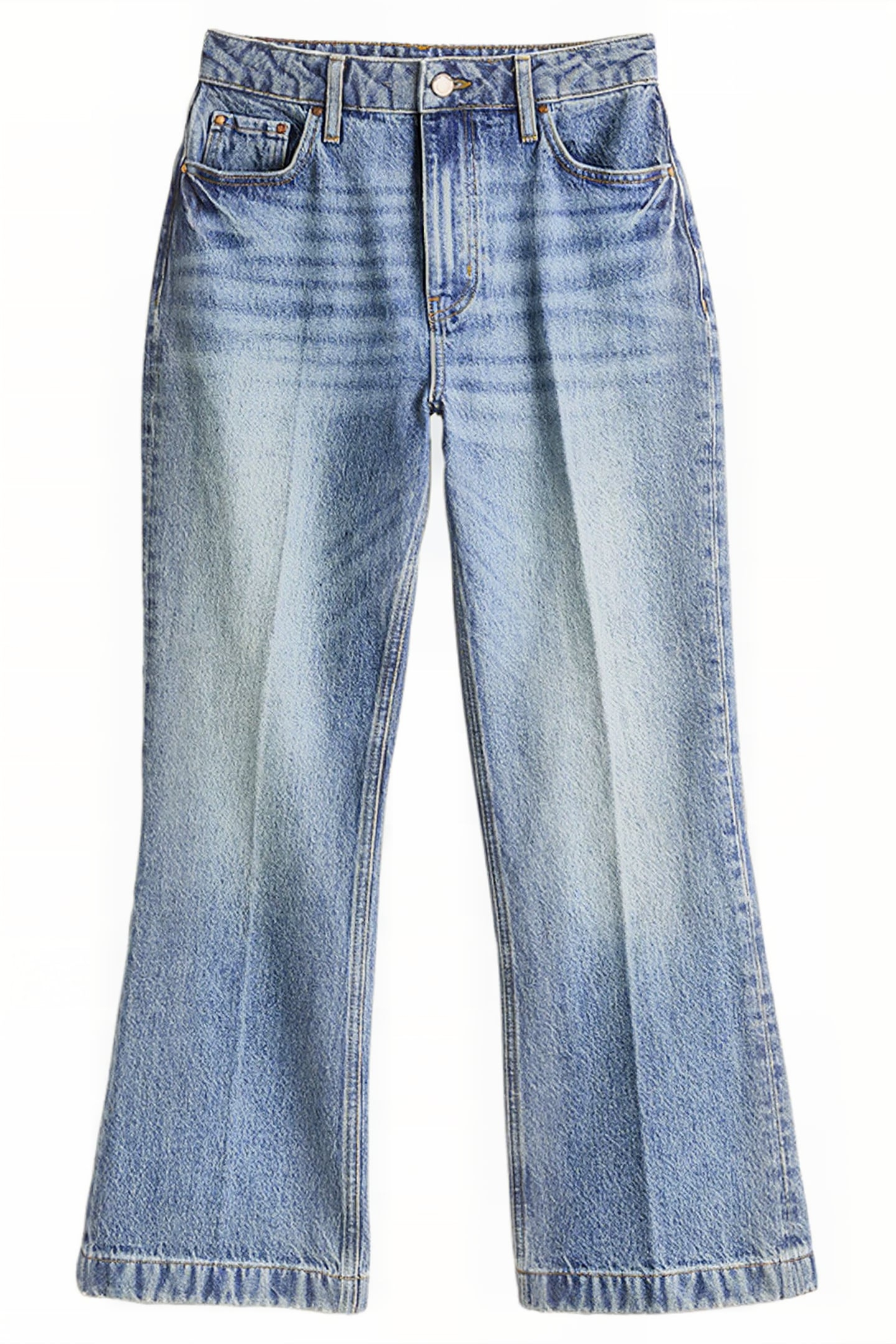 RIGID CROPPED FLARE JEANS GRN 6