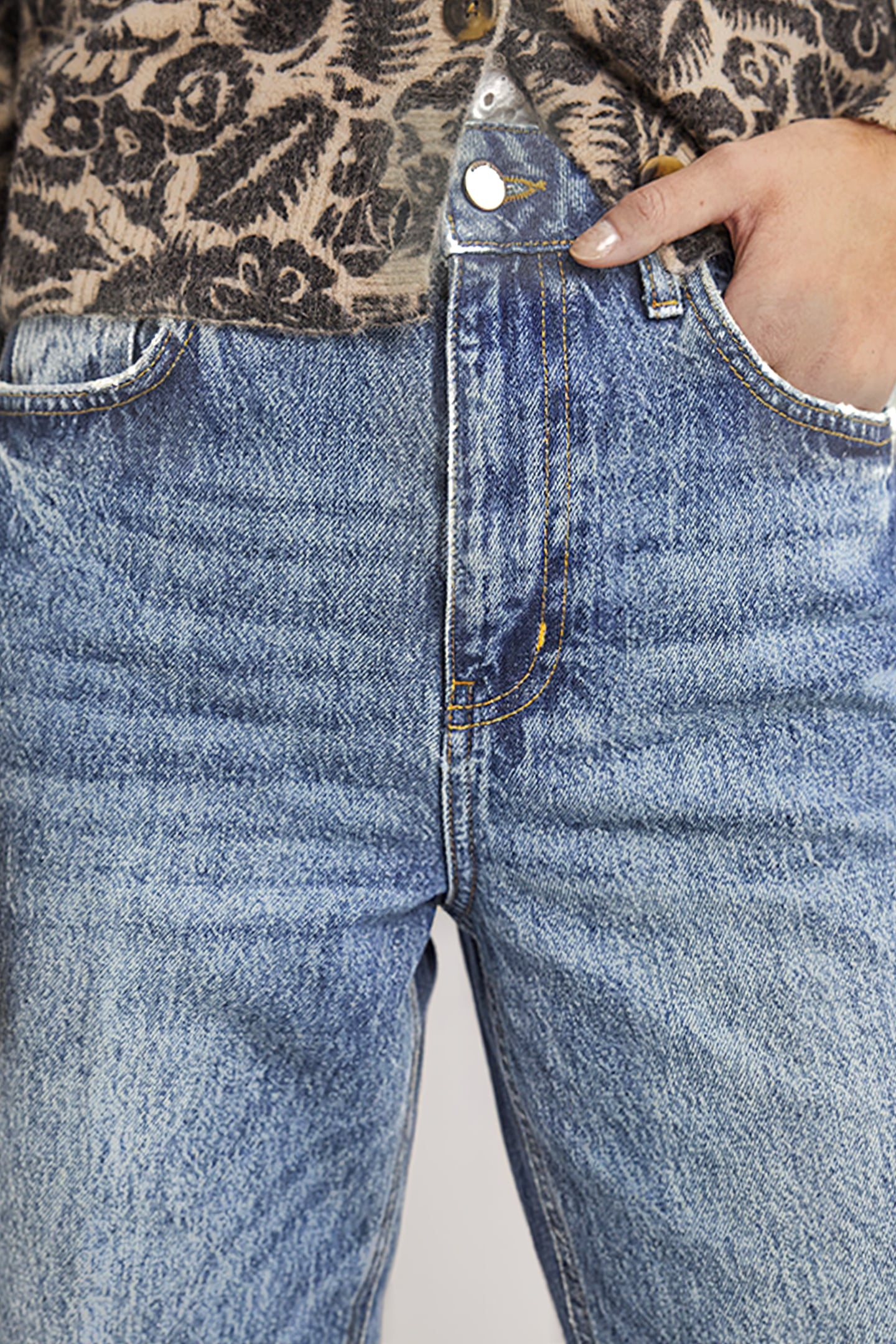 RIGID CROPPED FLARE JEANS GRN 4