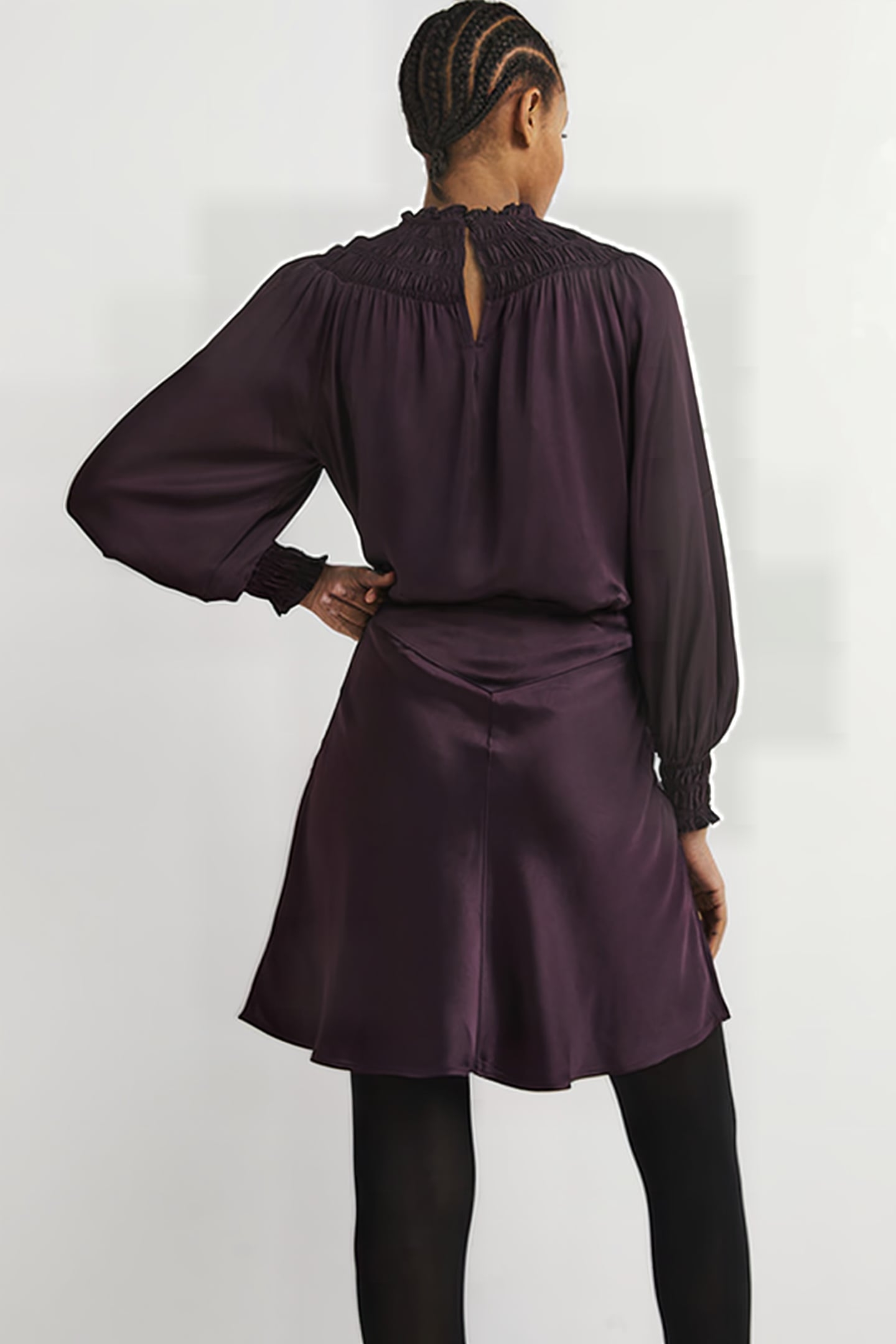 SATIN BIAS-CUT MINI SKIRT BER 2