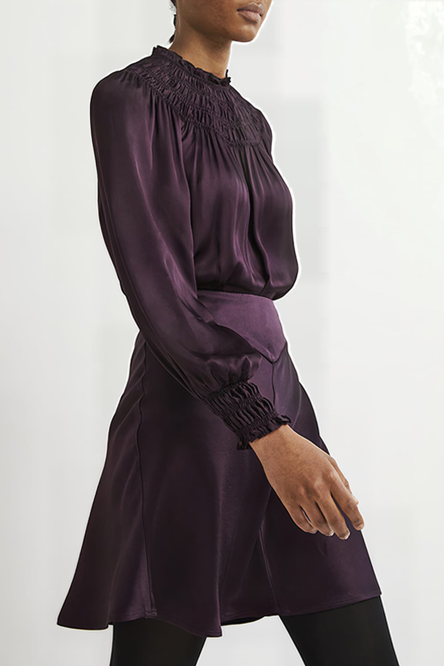 SATIN BIAS-CUT MINI SKIRT BER 3