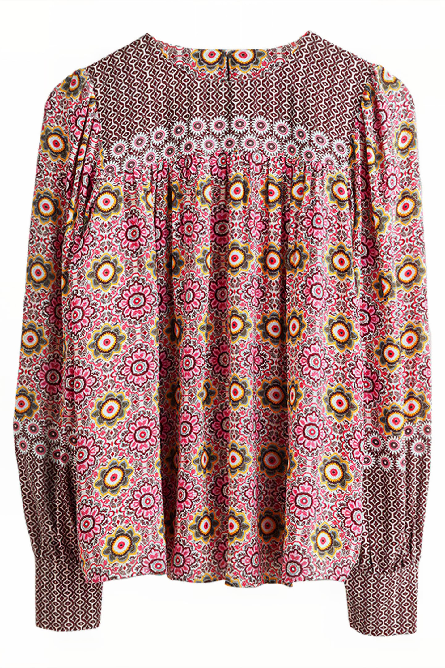 PRINTED YOKE DETAIL TOP PNK 6