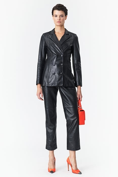 LEATHER SUIT PANTS BLACK 1