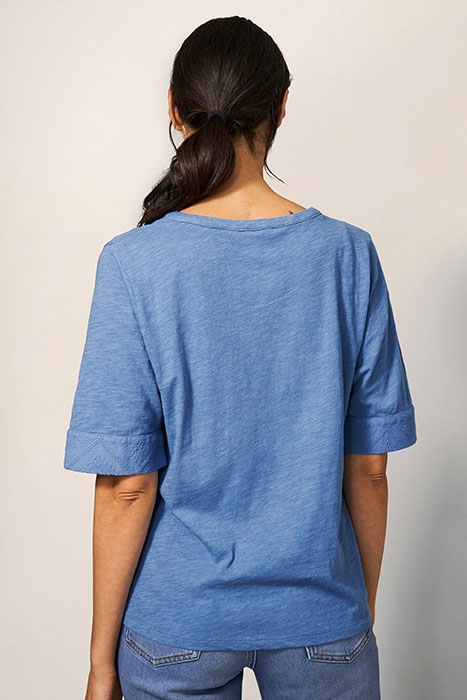 TIE HEM TOP MID BLUE 2