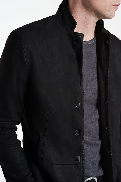 SLIM FIT LTHR JKT BLACK 2