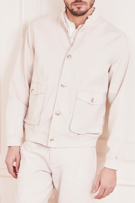 BOMBER WITH BUTTONS NEUTRAL JACKET MILK 5