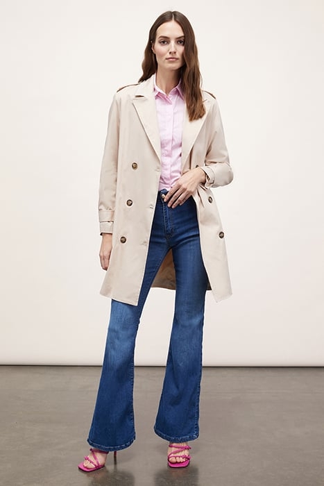 SHORT DOUBLE-BREASTED TRENCH COAT BEIGE 3