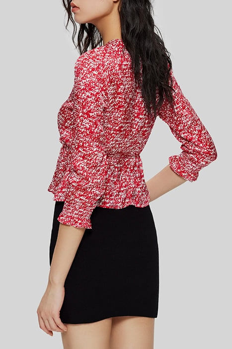 RED TAG PRINT BLOUSE 2