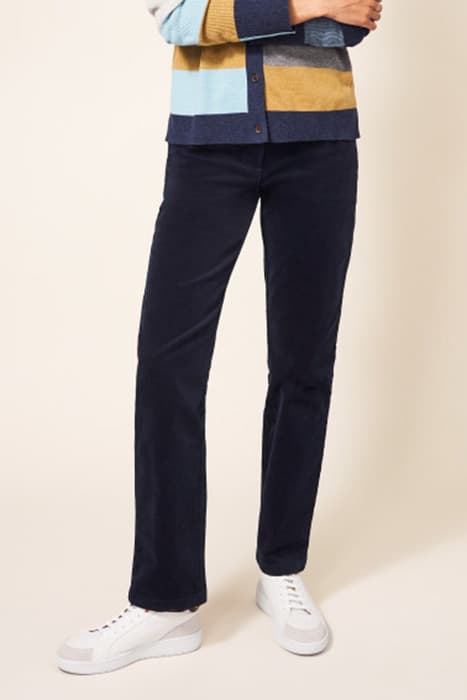 BROOKE STRAIGHT CORD TROUSER DARK NAVY by White Stuff