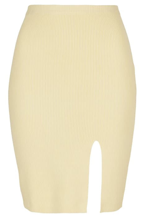 LADIES RIB KNIT SKIRT SOFTYELLOW by Urban Classics