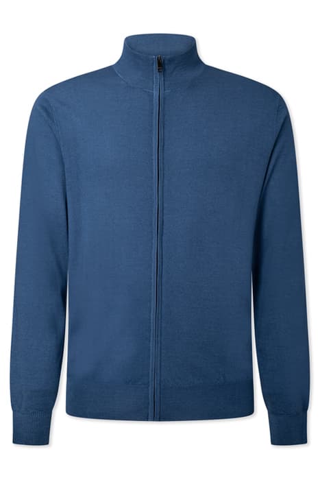 GMD MERINO SILK FZIP CHAMBRAY by Hackett London