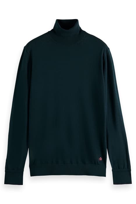 CLASSIC TURTLE NECK PULL IN MERINO WOOL SPACE GREEN MELANGE by Scotch & Soda