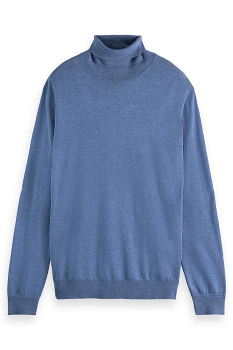 ECOVERO VISCOSE-BLEND TURTLENECK PULLOVER DENIM BLUE MELANGE by Scotch & Soda