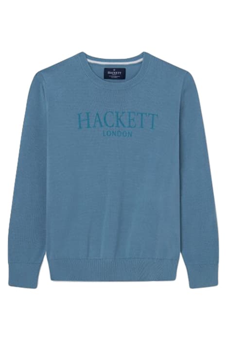 HACKETT KNIT CREW ADRIATIC BLU by Hackett London