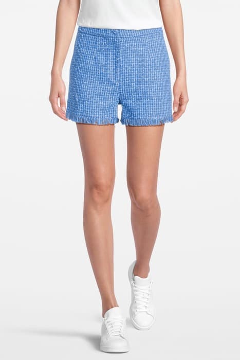 SHERMAN 2 SHORTS TWEED LEGGERO PERIWINKLE BLUE by PINKO