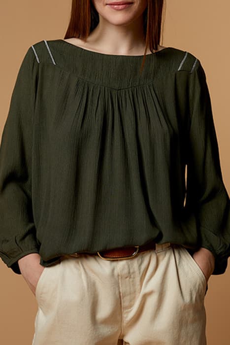 COMMY - SAGE BLOUSE WITH SLEEVE BRAIDS by ONE STEP