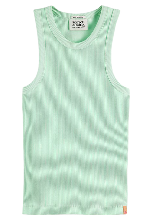 COTTON IN CONVERSION RACER TANK GREEN ASH by Scotch & Soda Exclusives