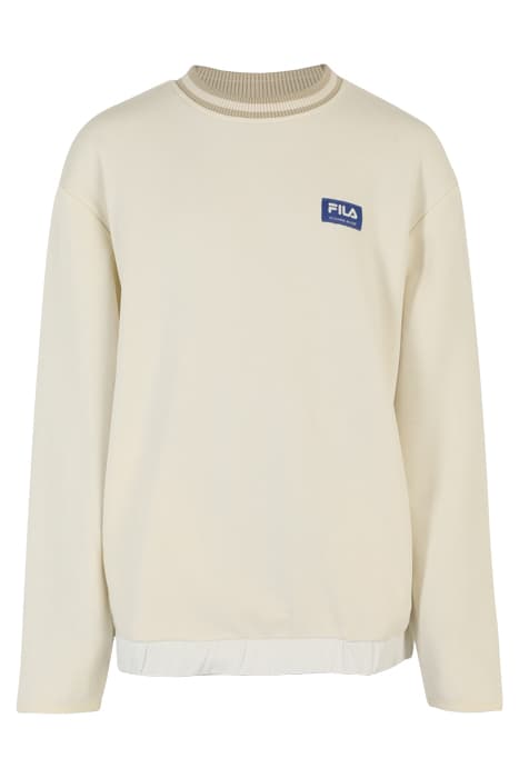 TEICHLAND RELAXED CREW SWEATER ANTIQUE WHITE by FILA