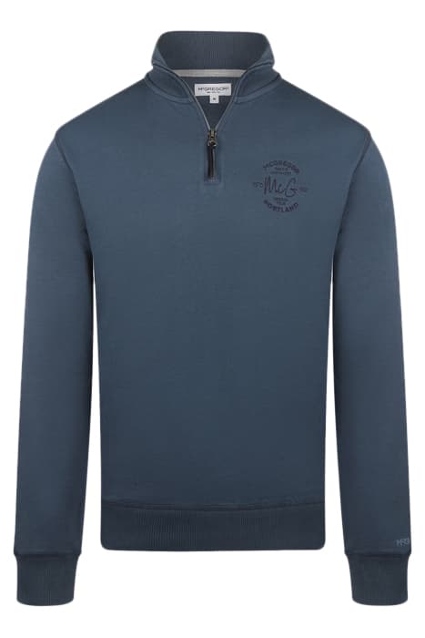 ZIP MOCK SWEATSHIRT MEDIUM BLUE by McGregor