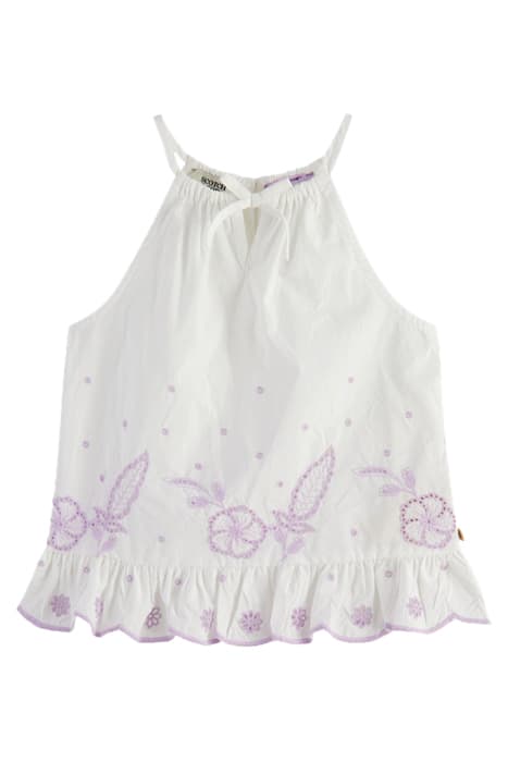 BRODERIE ANGLAISE TOP OFF WHITE by Scotch & Soda