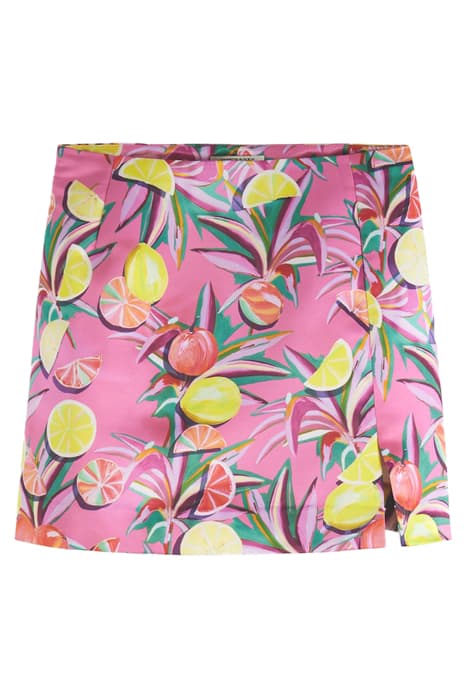 PRINTED SLIT DETAIL MINI SKIRT CITRUS SQUASH ORCHID by Scotch & Soda