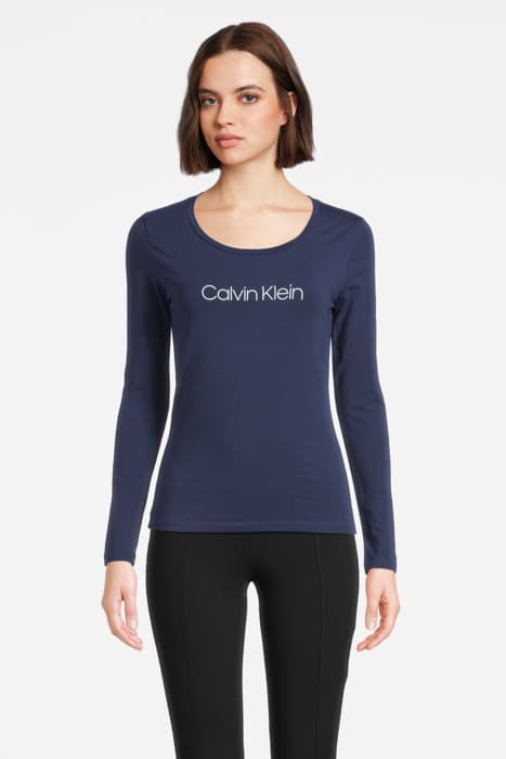 L/S TOP BLUE SHADOW W/ WHITE LOGO by Calvin Klein