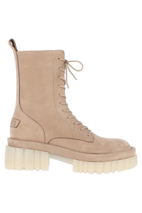 SHS1279 ANKLE BOOT LACE UP NUBUCK LEATHER LIGHT TAUPE by Shabbies Amsterdam