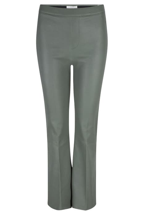 TYSON CROP FLARE LEATHER PANTS GREEN TEA by Dante6