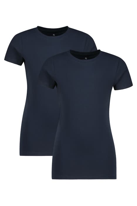 T-SHIRT ROUND NECK (2-PACK) MIDNIGHT BLUE by Vingino