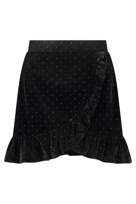 VELVET FOIL SKIRT BLACK/GOLD by NIKKIE