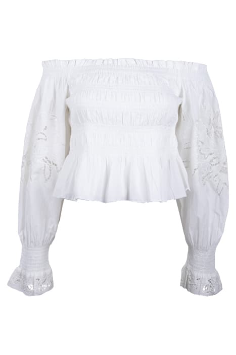 LARA BRODERIE TOP CHALK WHITE by AllSaints