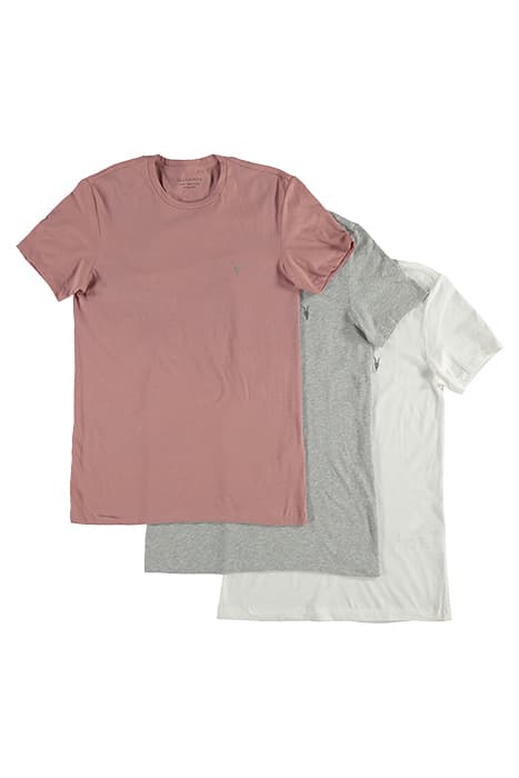 TONIC SS CREW 3 PK PINK/GRY MRL/WHITE by AllSaints