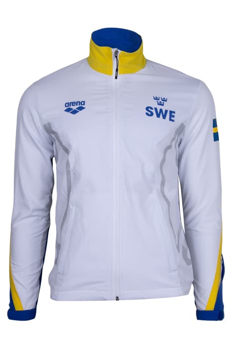 SWEDEN WARM UP JACKET WHITE ROYAL by Arena