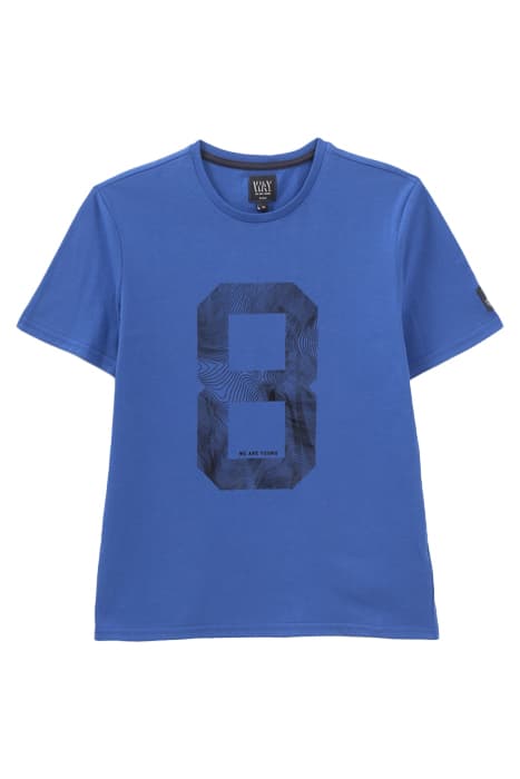 BOYS’ BLUE RUBBER NUMBER IMAGE T-SHIRT by IKKS