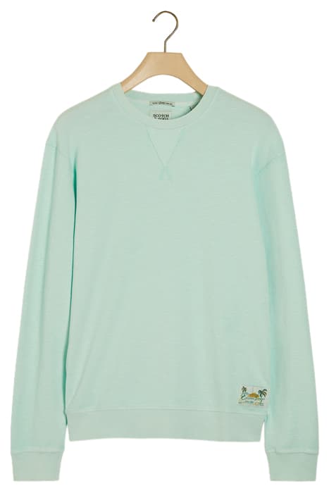 GARMENT DYE STRUCTURED SWEATSHIRT MINT by Scotch & Soda