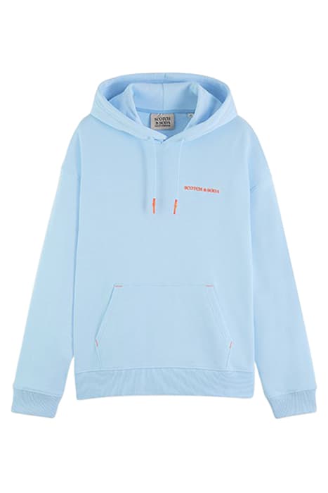 UNISEX HOODIE IN ORGANIC COTTON SKY by Scotch & Soda