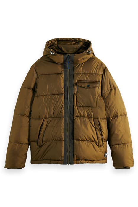 HOODED PUFFER JACKET MILITARY by Scotch & Soda