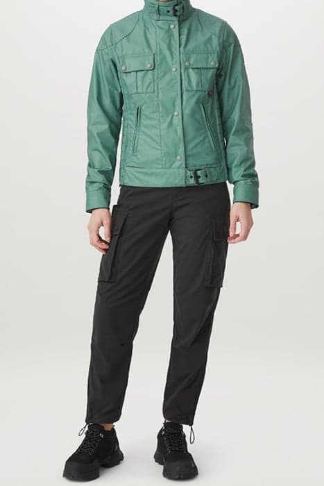 TONAL GANGSTER JACKET STEEL GREEN by Belstaff