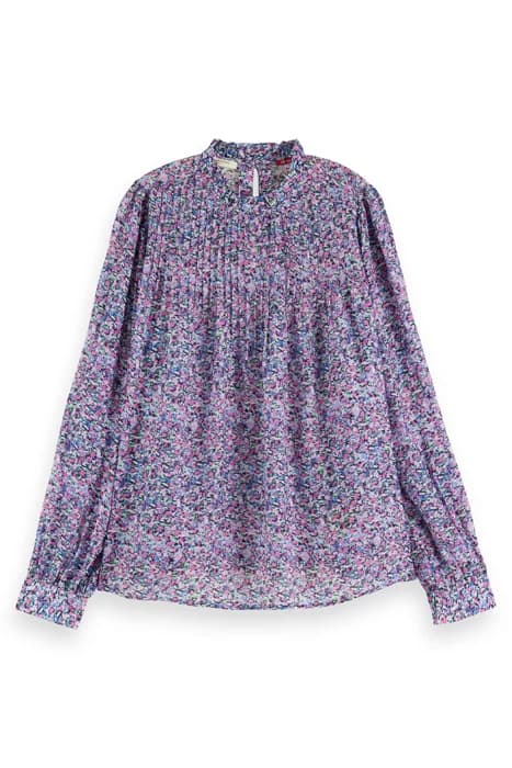 PINTUCK BLOUSE WITH RUFFLE COLLAR ROSARIA PURPLE by Scotch & Soda