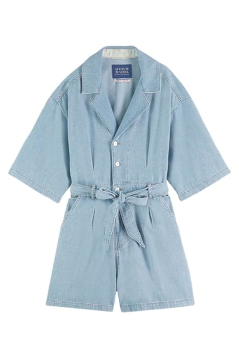 WORKED OUT DENIM JUMPSUIT - FREE THINKER by Scotch & Soda