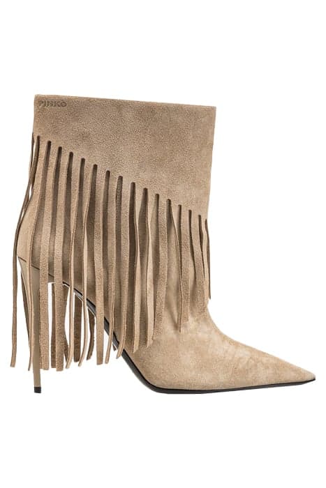 OLYMPE TRONCHETTO SUEDE LIGHT TAUPE BEIGE by PINKO