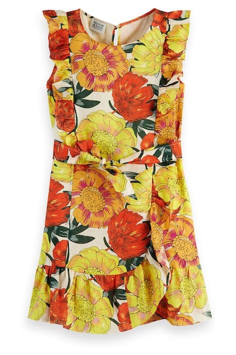 ALL-OVER PRINTED DRESS WITH RUFFLES COMBO J by Scotch & Soda