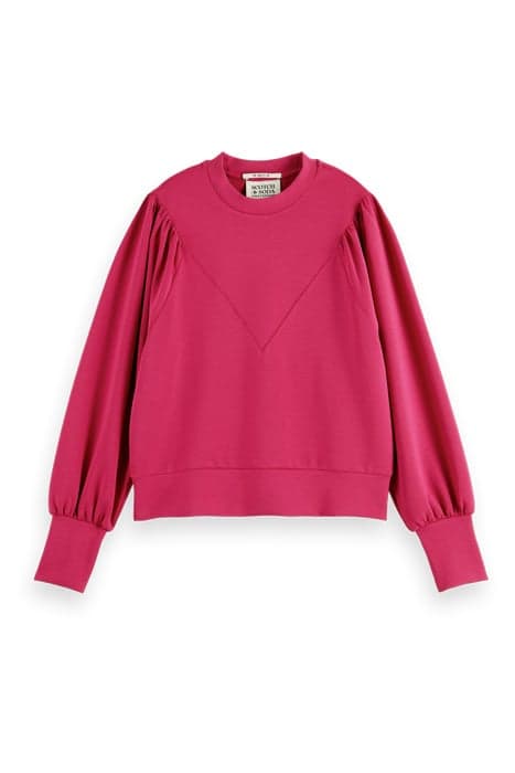 CREW NECK RAGLAN SWEAT WITH PIPING CHERRY PIE by Scotch & Soda