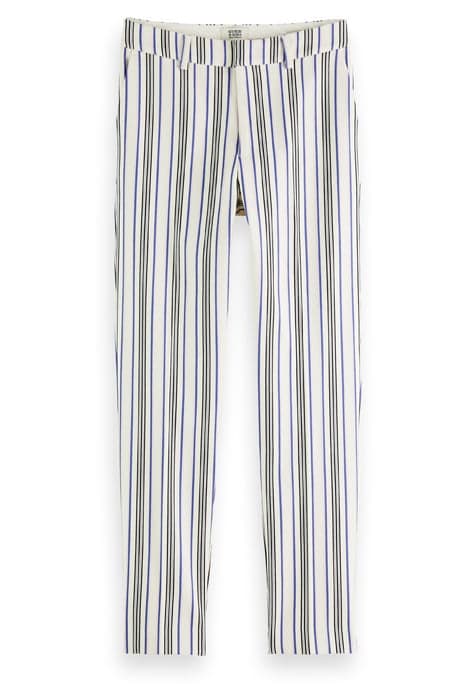 LOWRY - MID-RISE SLIM STRIPED TROUSERS BLUE PINK STRIPES by Scotch & Soda