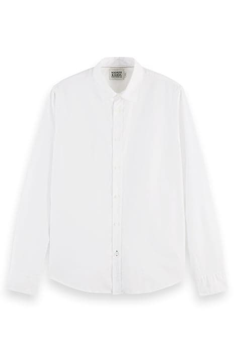 ESSENTIAL - SOLID ORGANIC CO/EA SLIM FIT SHIRT WHITE by Scotch & Soda